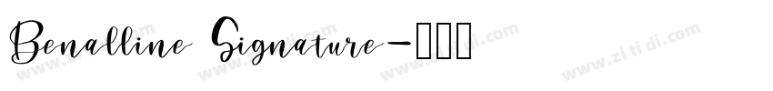 Benalline Signature字体转换